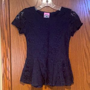Girl’s navy lace top, good condition